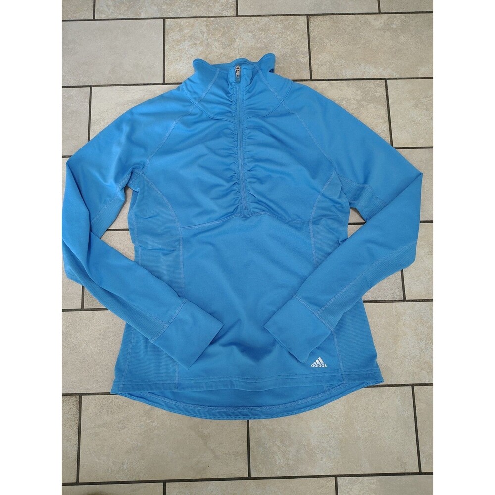 Adidas Own the Run Half-Zip Jacket Women's Medium blue Athletic Training 6489